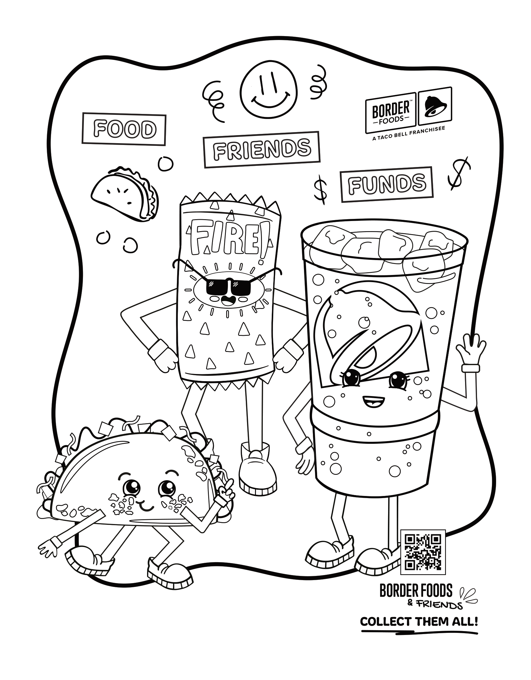 3 Friends coloring sheet