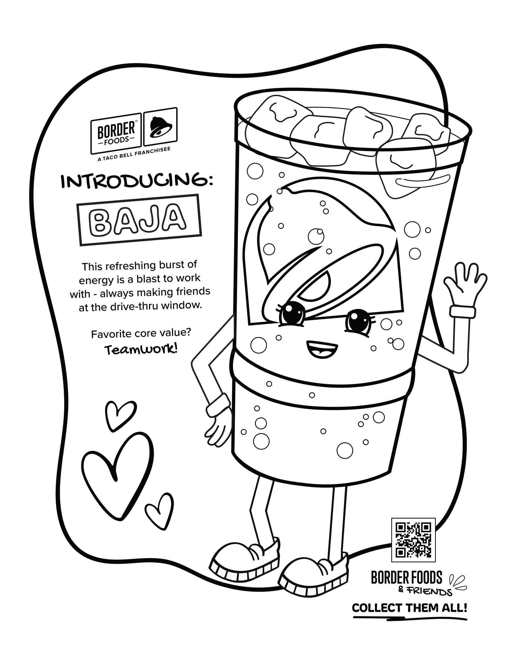 Baja coloring sheet